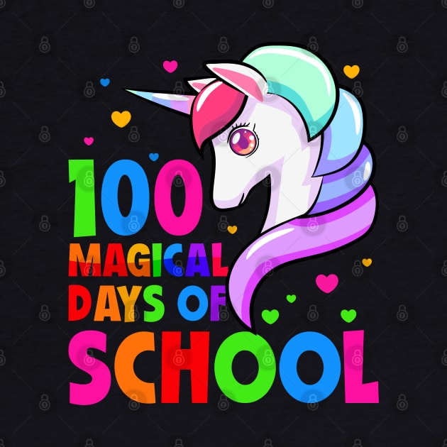 100 Magical Days of School Unicorn Teacher Students Girls by uglygiftideas